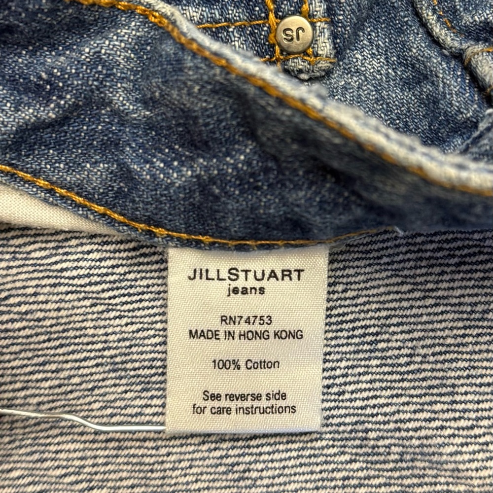 Jill Stuart Flared Jeans with Bleached Crease Accent Size 0 - Picture 4 of 8